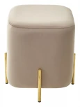 Пуф для гостиной ARES BLUVEL-40 BEIGE / GOLD