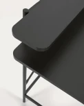 Компьютерный стол La Forma (ex Julia Grup) Galatia (Черный/ ДСП,Сталь,Меламин)