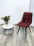 Обеденный стул M-City CHILLI-Q винный #H47, велюр / черный каркас