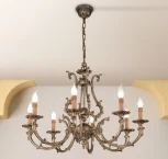 Подвесная люстра Nervilamp 583 583/8 (220V, на цепи, подсвечник, свеча)