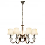 Подвесная люстра iLamp Alesti P2424-8 Nickel (220V, на цепи)