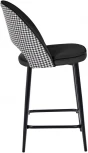 Стул Bradex Home полубарный Leo черный с жаккардом, с поворотным механизмом (RF 0270)
