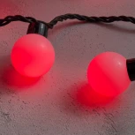 Гирлянда «Шарики» 5м Красная 220В, 20 LED, провод черный каучук, IP65 Laitcom HB20-1-2R