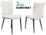 Стул для кухни Бюрократ KF-4_2 комплект 2шт молочный Velvet 20 металл черный на ножках (KF-4/VELV20_2)