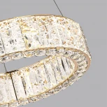 Подвесной светильник Odeon Light Version 5071/60L золото/прозрачный/металл/хрусталь/стекло LED 60W 3700K (220V, на тросе, кольцо)