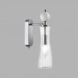 Бра с выключателем Lumion Emily 8268/1W хром/белый/прозрачный, металл/керамика/стекло Е14 1*40W 220V