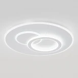 Потолочный светодиодный светильник круглый Escada Rung 10296/3LED 65Вт, металл/акрил, белый (регулировка яркости, 220V, пульт управления, круглые)