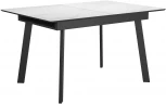 Стол DikLine SFH125 стекло Оптивайт Белый мрамор/подстолье черное 00-00069446