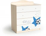 Комод "Футбол", Шимо светлый/Белый, МАМА