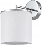 Бра Lumion Suntori 6591/1W хром/белый, металл/текстиль E14 1*40W 220V (круглые)