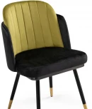 Стул Woodville на металлокаркасе Penelopa black / hakki / black / gold 15418