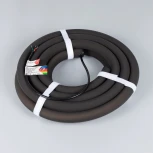 Светодиодная лента герметичная SPI MonLIGHT-BLACK-SIDE-G180-D25mm 12V RGB-PX2 (21.6 W/m, IP65, 5m, wire x1) (Arlight, Вывод боковой, 3 года) 044974