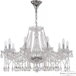 Подвесная люстра Bohemia 1413 1413/10/300 Ni (220V, подвески, на цепи, подсвечник, свеча)
