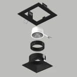 Встраиваемый светильник под LED модуль/ламп МR16 Lightstar Domino D51707BMOD (220V)