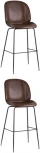Стул барный Beetle PU со спинкой коричневый 2 шт Stool Group (арт.УТ000038311)