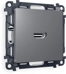 Комплект механизма Ambrella Volt розетки HDMI 2.0 ALFA MA664010 Антрацит серый 40V/500mA 2.0GHz 5-18Gbit/s QUANT