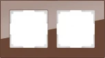 Рамка на 2 поста (мокко,стекло) W0021118 (a051098)