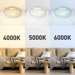 Потолочный светильник круглый светодиодный с пультом регулировкой цветовой температуры и яркости ЭРА SPB-6-70-RC Vandam (220V, круглые)