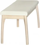 Скамья для прихожей мягкая, экокожа крем, каркас лак от фабрики Mebelik