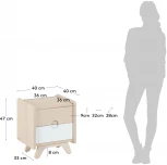 Тумба прикроватная La Forma (ex Julia Grup) Nunila (Ясень,МДФ,Дерево)