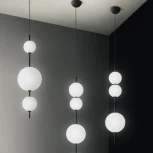 Подвесной светильник White Beads Pendant C ImperiumLoft 40.2133-0 (189528-22) (LED, 220V, на проводе, шарики, бусы)