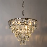 Подвесная люстра каскадная Divinare Chara 3508/02 LM-6 (220V, хрусталь, на цепи)