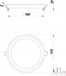 Точечный светильник встраиваемый APL LED Ingrid 3322.LDY16016/16W/4K (220V, круглые, IP40)