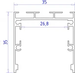 Алюминиевый профиль накладной/подвесной "Profile System" для светодиодной ленты до 26мм Ambrella Illumination GP2550BK