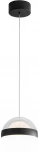 Подвесной светильник Odeon Light Roni 5075/12L черный/прозрачн./молочный/металл/акрил LED 12W 4000K 600лм (220V, на проводе, шар)