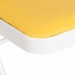 Стул складной FOLDER (mod. 3022G) / 1 шт. в упаковке (Металл,Экокожа /Желтый,Белый)