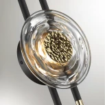 Подвесной светильник Odeon Light Magnet 5407/12L черный/золотой/металл/стекло LED 12W 3000K 1005Лм (220V, на проводе, круглые)