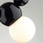 Настенный светильник Lumion Blasen 6566/1W черный/белый матовый/металл/стекло E27 1*40W 220V (шарики)