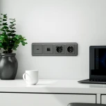 Накладка для розетки USB (графит рифленый) Werkel W1179504 (a050746)