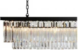 Подвесная люстра каскадная iLamp Triumph 6118-1000 BK (220V, хрусталь, на цепи)
