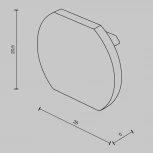 Заглушка для круглого шинопровода, черный Maytoni Accessories for tracks Basity TRA172EC-R-11B