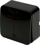 Выключатель двухклавишный с подсветкой (черный) Stekker София 49294