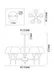 Потолочная люстра на штанге MyFar Silvia MR1300-5P (220V)
