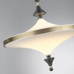 Потолочная люстра на штанге Odeon Light Ula 5404/43CL бронзов.брашированн./черный/стекло/керамика LED 43W 3000K (220V, круглые)