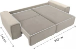 Диван угловой Лига-029 правый угол (Бежевый/Микровельвет) Лига Диванов арт.121917