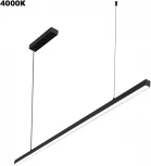 Подвесной линейный светильник светодиодный диммируемый Novotech Sotto 359442 черный LED 48W 220V (Умный дом, Алиса, голосое управление) (регулировка яркости, на тросе)