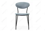 Стул Woodville на металлокаркасе Корсе пыльно-голубой / черный глянец 494365