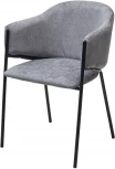 Стул M-City ДИЛЛ, цвет RAIN 17 серый, велюр / черный каркас