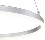 Подвесной светильник Escada Void 10254/1LED 43W Silver APP (регулировка яркости, 220V, пульт управления, управление смартфоном, на тросе, кольцо)