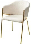 Стул DILL TRF-11 светло-бежевый, ткань/ золотой каркас