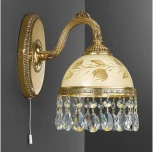 Бра Reccagni Angelo 6306 A 6306/1 (220V, подвески, выключатель, листья)