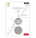 Подвесная люстра iLamp Manhattan 103D-10 NIC (220V, хрусталь, на цепи, шар)