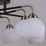 Потолочная люстра на штанге ILLUMICO IL0252-8CSQ-79 BK AB (220V)