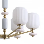 Подвесная люстра Lumion Alegra 8334/6 бронза/белый, металл/керамика/стекло E27 6*40W 220V (на цепи)