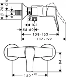 Смеситель Hansgrohe Metris Classic 31672000 для душа