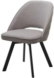 Стул DUNA 360 град. поворот. B22 Серый, велюр / черный каркас, М-City